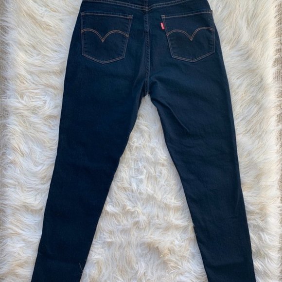 Levi’s 721 High Rise Skinny Jeans Dark Blue Sz 29 - Picture 4 of 6
